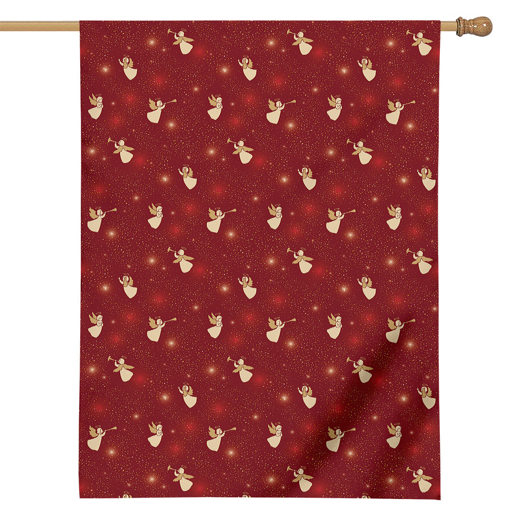 Christmas Angel Pattern Print House Flag