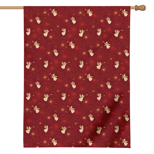Christmas Angel Pattern Print House Flag