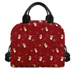 Christmas Angel Pattern Print Insulated Lunch Bag
