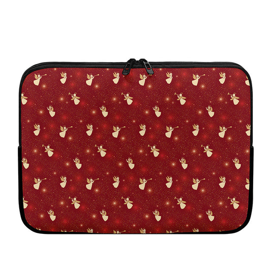 Christmas Angel Pattern Print Laptop Sleeve
