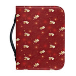 Christmas Angel Pattern Print Leather Bible Cover