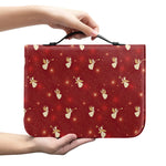 Christmas Angel Pattern Print Leather Bible Cover