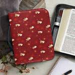 Christmas Angel Pattern Print Leather Bible Cover