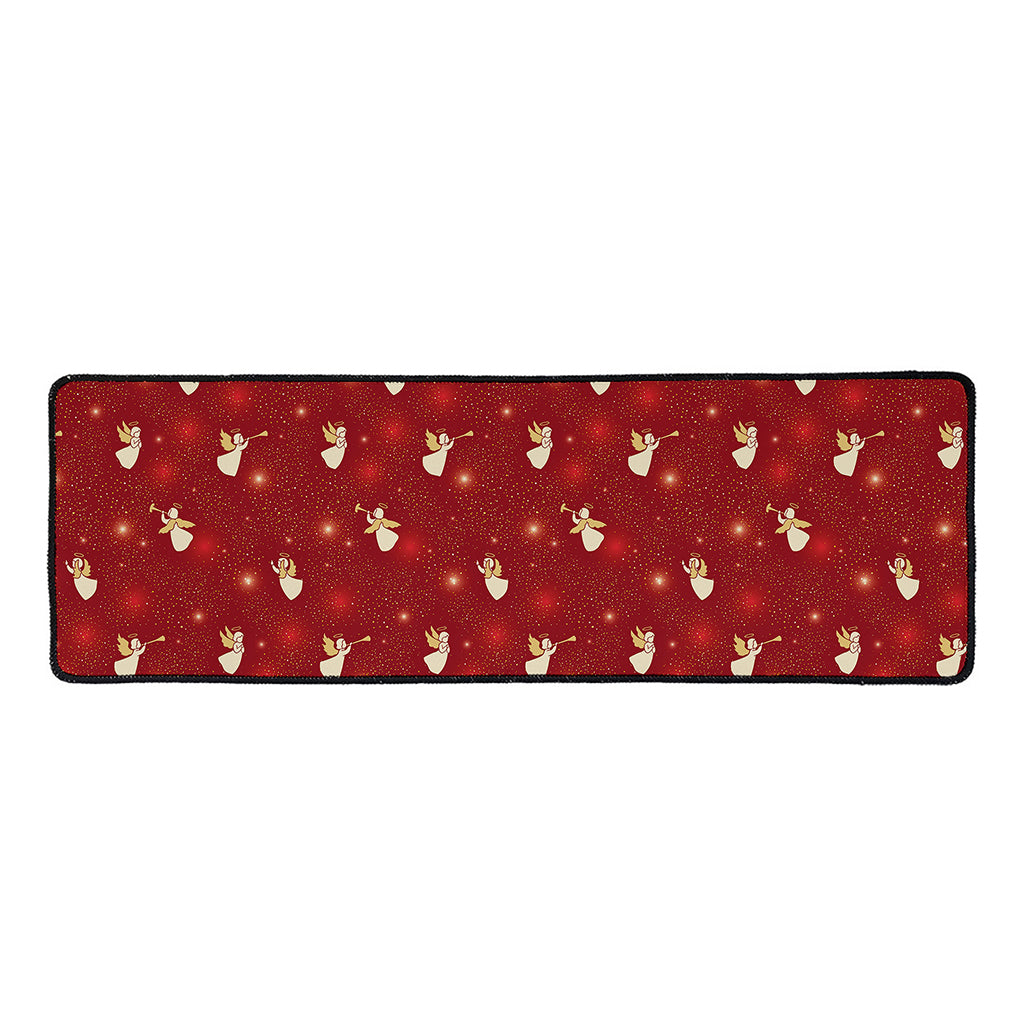 Christmas Angel Pattern Print Long Kitchen Mat