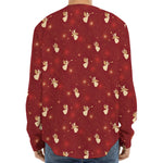 Christmas Angel Pattern Print Long Sleeve Baseball Jersey