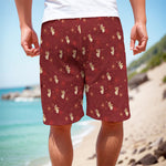 Christmas Angel Pattern Print Men's Cargo Shorts