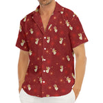 Christmas Angel Pattern Print Men's Deep V-Neck Shirt