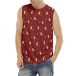 Christmas Angel Pattern Print Men's Fitness Tank Top
