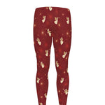 Christmas Angel Pattern Print Men's leggings