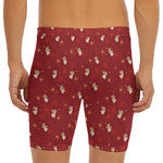 Christmas Angel Pattern Print Men's Long Boxer Briefs
