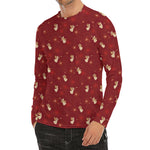 Christmas Angel Pattern Print Men's Long Sleeve Rash Guard