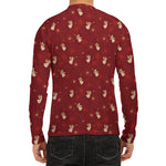 Christmas Angel Pattern Print Men's Long Sleeve Rash Guard