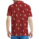 Christmas Angel Pattern Print Men's Polo Shirt