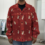 Christmas Angel Pattern Print Men's Shirt Jacket
