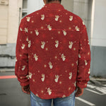 Christmas Angel Pattern Print Men's Shirt Jacket