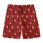 Christmas Angel Pattern Print Men's Swim Trunks