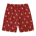 Christmas Angel Pattern Print Men's Swim Trunks