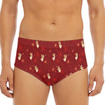Christmas Angel Pattern Print Men's Triangle Swim Briefs