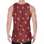 Christmas Angel Pattern Print Men's Velvet Tank Top