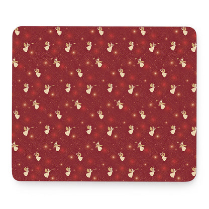 Christmas Angel Pattern Print Mouse Pad