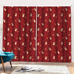 Christmas Angel Pattern Print Pencil Pleat Curtains