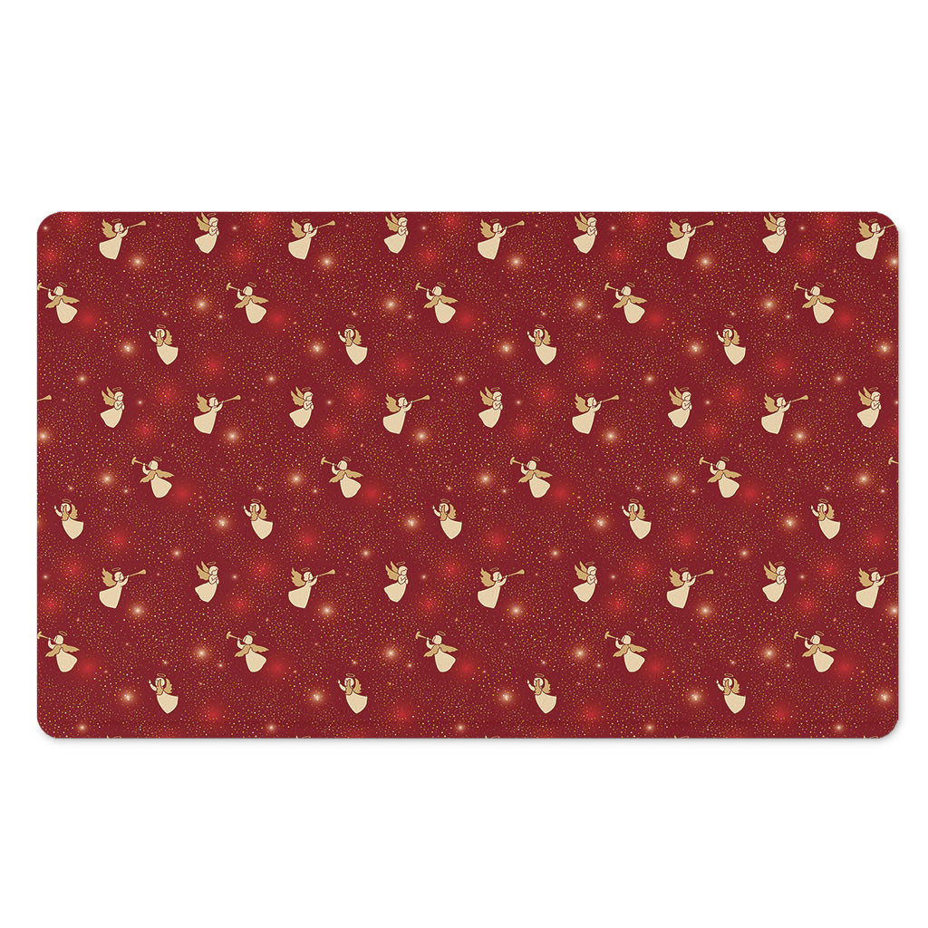 Christmas Angel Pattern Print Polyester Doormat