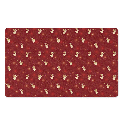 Christmas Angel Pattern Print Polyester Doormat