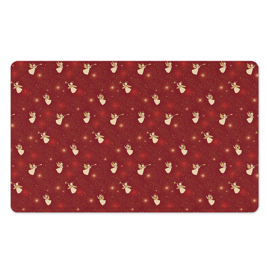 Christmas Angel Pattern Print Polyester Doormat