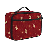 Christmas Angel Pattern Print Portable Lunch Bag
