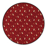 Christmas Angel Pattern Print Round Floor Mat