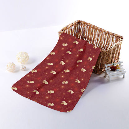Christmas Angel Pattern Print Towel