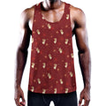 Christmas Angel Pattern Print Men's Workout Tank Top