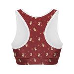 Christmas Angel Pattern Print Women's Sports Bra