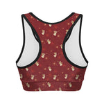 Christmas Angel Pattern Print Women's Sports Bra