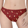 Christmas Angel Pattern Print Women's Thong