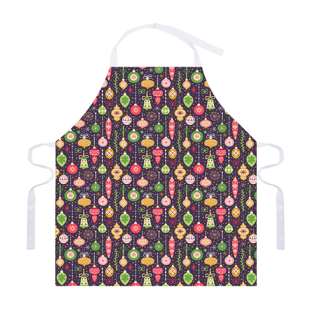 Christmas Baubles Pattern Print Adjustable Apron