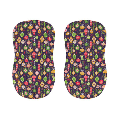 Christmas Baubles Pattern Print Bar Stool Covers