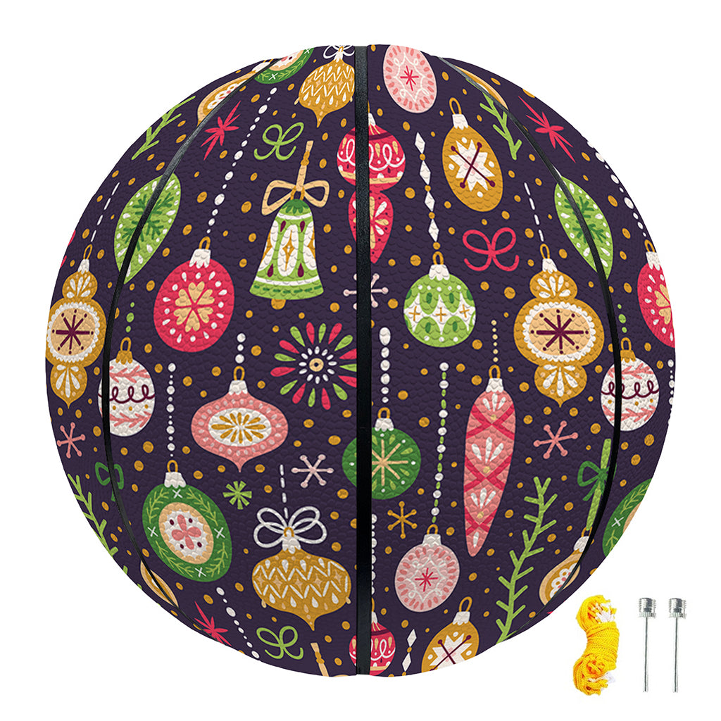Christmas Baubles Pattern Print Basketball