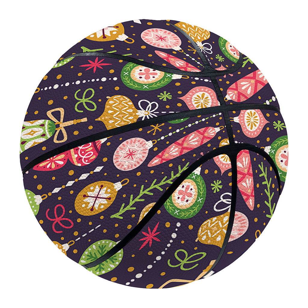 Christmas Baubles Pattern Print Basketball