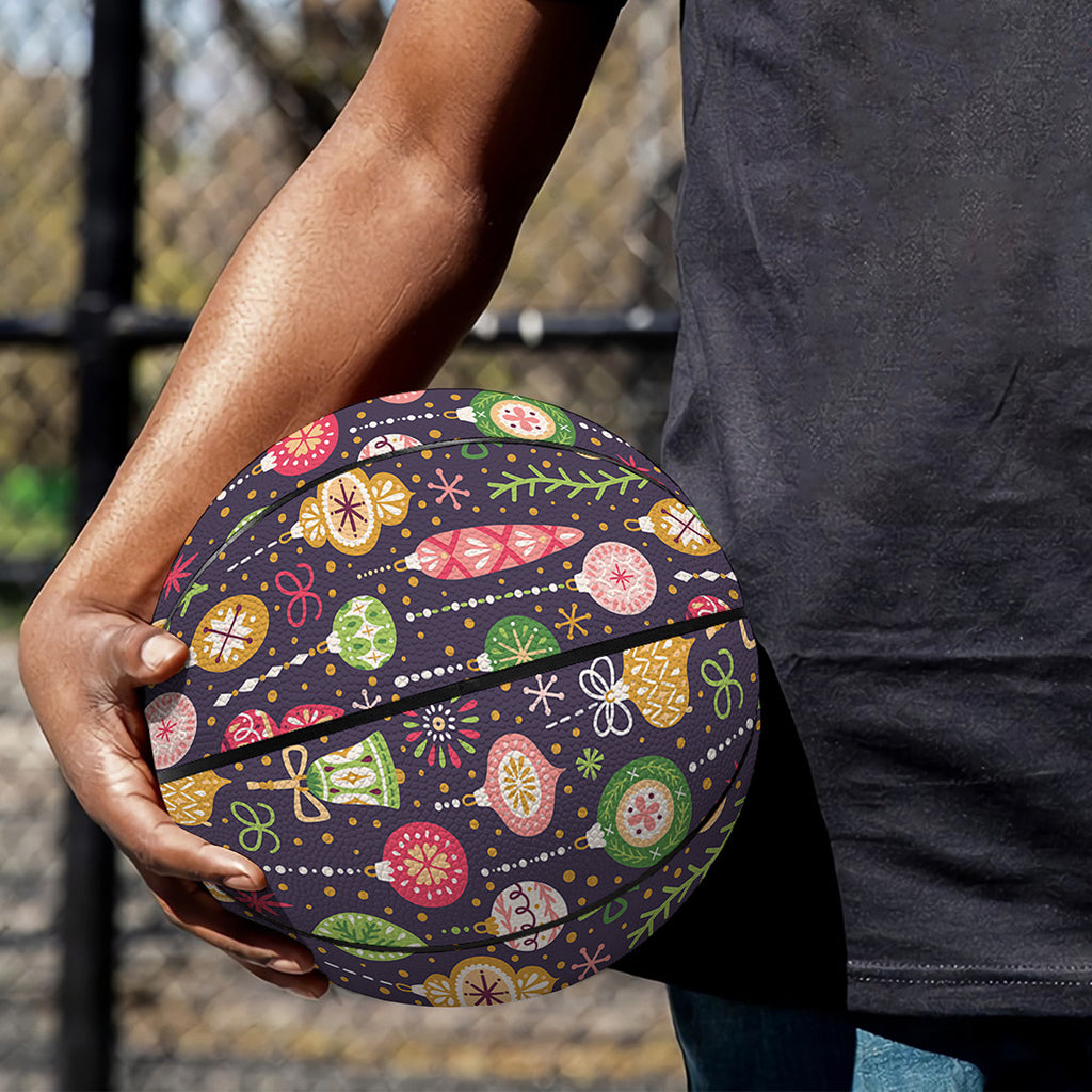 Christmas Baubles Pattern Print Basketball