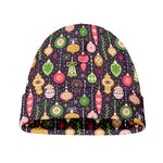 Christmas Baubles Pattern Print Beanie