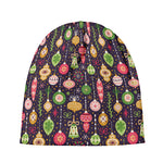 Christmas Baubles Pattern Print Beanie
