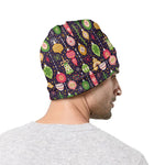 Christmas Baubles Pattern Print Beanie