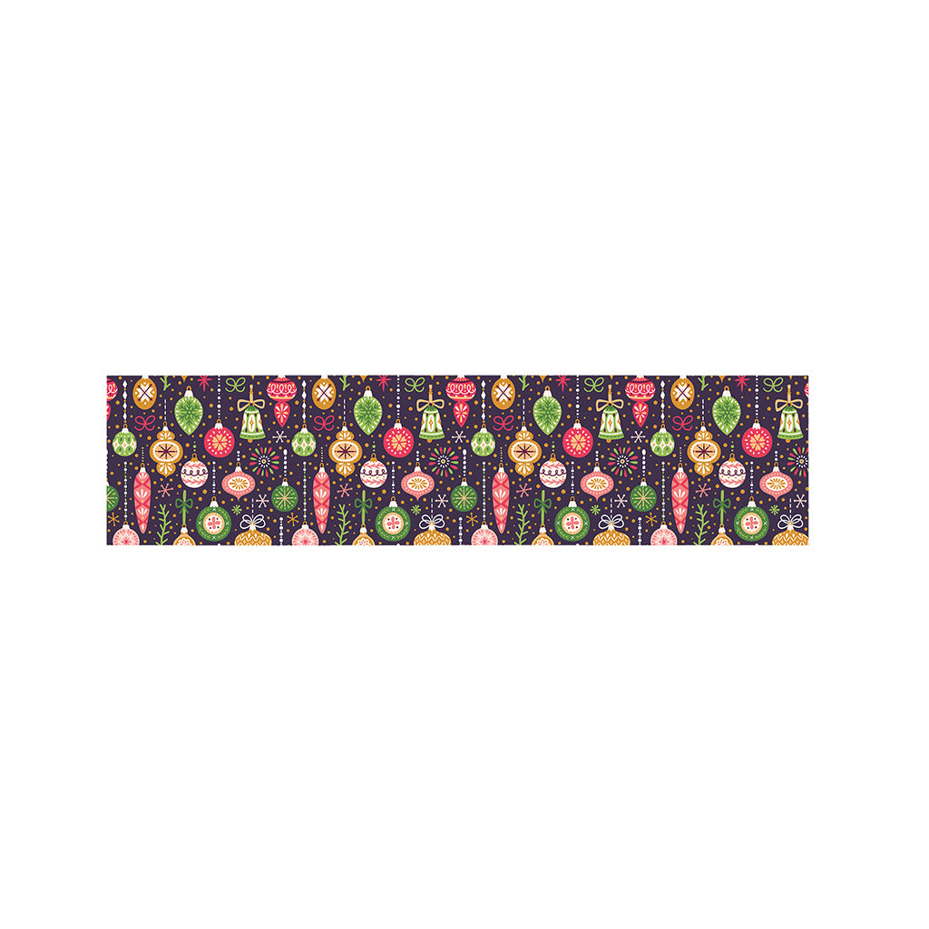 Christmas Baubles Pattern Print Bed Runner