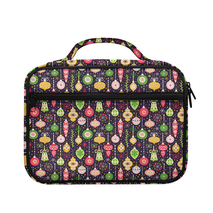 Christmas Baubles Pattern Print Briefcase Bible Bag