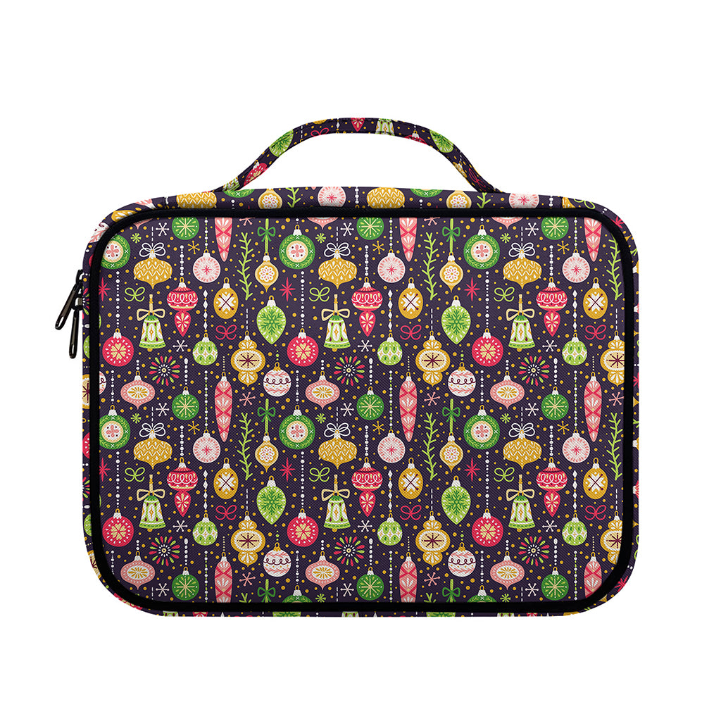 Christmas Baubles Pattern Print Briefcase Bible Bag