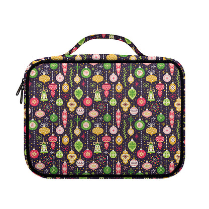 Christmas Baubles Pattern Print Briefcase Bible Bag