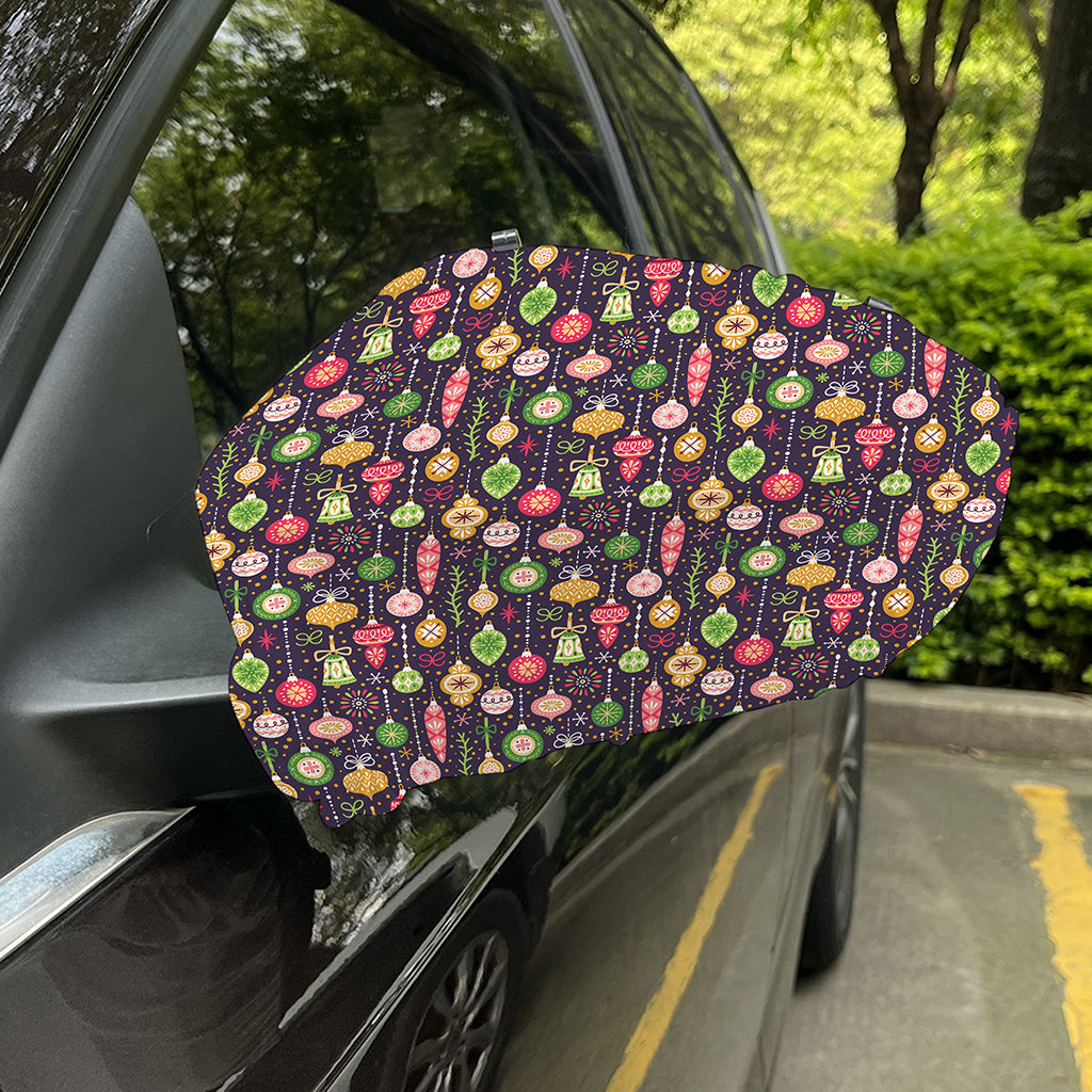Christmas Baubles Pattern Print Car Side Mirror Covers