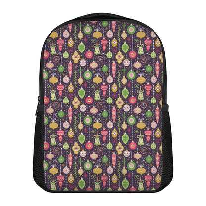 Christmas Baubles Pattern Print Casual Backpack