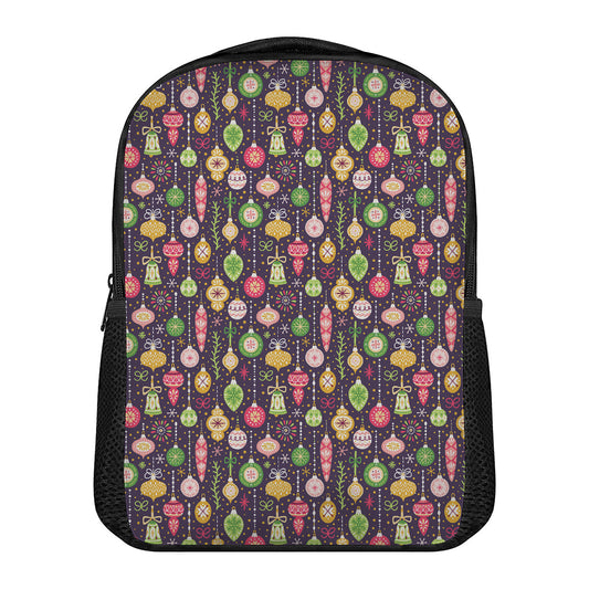 Christmas Baubles Pattern Print Casual Backpack